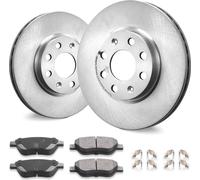 Jeu de disques et plaquettes de frein pour Opel Adam et Corsa D - Vauxhall - 10,1 pouces - Céramique - Dissipation rapide de la chaleur - Résistant à la rouille et à la corrosion - Hayon