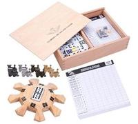 Engelhart Jeu de dominos Mexicain Train D12 Deluxe – Coffret hêtre multicolore