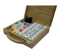 Jeu de domino mexicain train double 12, coffret bois G