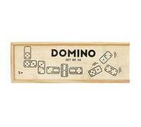 Generique Jeu de Dominos coffret bois 5 cm ivoire et noir