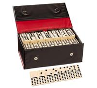 Jeu de dominos Double Twelve WE Games - 91 dominos dans un tui de voyage r tro - Id al pour les jeux en famille - Parfait pour les soir es jeux