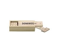 Jeu de Dominos en Bois - Coffret en Bois : 28 Dominos en Bois - l'arbre à Jouer - Jeu de Société - Âge Minimum : 3 Ans