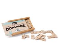 JEUJURA - Jeu de Dominos en Bois - Coffret en Bois - Garçon et Fille - A partir de 3 ans