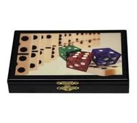 Jeu de Dominos en coffret - Motif Dés et dominos