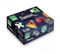 Jeu de Dominos Étoilé en Bois - Amusement Sûr pour Enfants