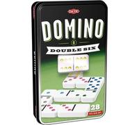 Jeu de dominos TACTIC Double 6 en boîte métal - Garçon et Fille - A partir de 5 ans