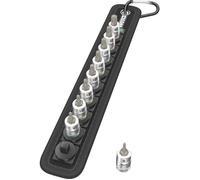 Jeu de douille-embouts TORX - Wera - Belt A 3 - 9 douille-embouts - Textile résistant - 1/4"" avec retenue