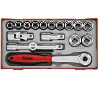 Jeu de douilles 1/2 18 pcs 6 pans Teng Tools TT12186