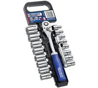 'Expert e032942 - Jeu de douilles et cliquet 1/2 - 18 htas en rack