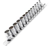 Jeu de douilles 13 pièces 1/4" (6,35mm) Profil externe à dents multiples Carré interne