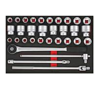 Jeu de douilles 3/4 19-50mm 32pcs EVA-tray Teng Tools TTESK32
