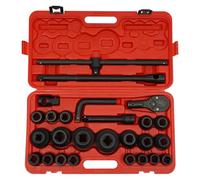 Jeu de douilles 3/4" et 1", Coffret Douilles À Choc Pouce 26 Pièces, Jeu Profondes 6 Pans 21-65Mm, Coffret à douilles pour voiture, Acier Carbone 45 Trempé, Mécanique Auto Camion Poids Lourd
