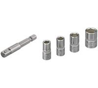 Wolfcraft Douilles 2413000 - Pack de 4 (7/8/10/13 mm) avec adaptateur 6 mm
