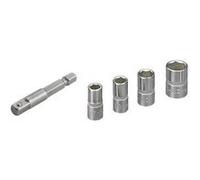 Jeu de douilles 6 pans extérieurs 5 pièces Wolfcraft 2413000 Propulseur (tournevis): 1/4 (6.3 mm) Argent G