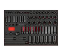 Jeu de douilles à choc 1/2 8-32mm 73pcs EVA-tray Teng Tools TTEISK73