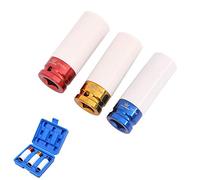 Jeu de douilles à choc de roue en alliage 3pc 1/2 "Entraînement 17mm 19mm 21mm Or Rouge Bleu Chrome Vanadium Acier