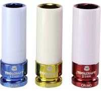 Jeu de douilles à chocs renforcées TOOLCRAFT 1544321 6 pans extérieurs 3 pièces Propulseur: 1/2 (12.5 mm) 1 pc(s)
