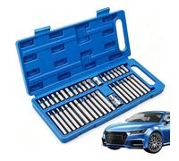 Jeu de douilles à cliquet - Outils à main en acier robuste - 40 pièces - jeu de douilles à carré 9,5 et 12,7 mm | Pour voiture, camion, moteur automobile, atelier,