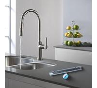Jeu de douilles à double tête pour installation de vidange de robinet d'évier - Clé réglable de 23 à 40 mm avec design creux, résistant à la rouille - S (23-27 mm)