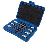 Jeu de Douilles à Embout Extra Long 3/8 en Acier Argenté | Repérage Facile des Tailles, Résistance à Corrosion, pour Maintenance Mécanique et Atelier Maison