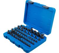 Jeu de douilles à embouts 52tl profil E/T/TP Torx/T-Plus inserts 1/4" 3/8" 1/2"