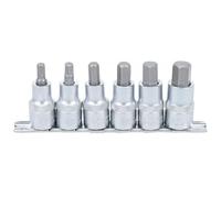 Jeu de douilles à embouts 6 pans mâles - BGS TECHNIC - 6 à 14 mm - Blanc