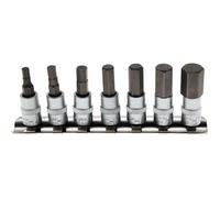 Jeu de douilles à embouts - BGS TECHNIC - 6,3 mm - Six pans intérieurs 4-12 mm - Chromé mat