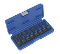 Jeu De Douilles À Emmanchement Spline Sealey 8 Pièces 1/2" Carré Drive AK5604