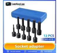 Jeu de douilles à percussion hexagonales de type M, 10 pièces, M5-M18 Torx, jeu de douilles d'entraînement, adaptateur, embouts de tournevis