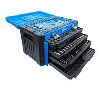 Jeu de douilles à six pans - BGS - 300 pièces - Coffret 4 tiroirs - Acier chrome-vanadium - Noir