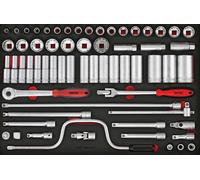 Jeu de douilles & acc 1/2 8-36mm 63pcs EVA-tray Teng Tools TTESK63