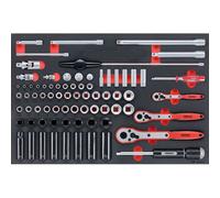 Jeu de douilles & acc 1/4,3/8 & 1/2 77pcs EVA Teng Tools TTESK77