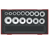 Jeu de douilles AF TT1 tray 1/2 12 pans de 3/8 à 11/4 15 pièces Teng Tools TT1215AF
