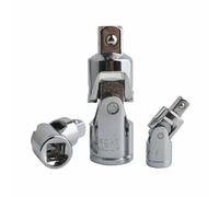 Jeu de douilles articulées pivotantes en acier Cr-V 1/4", 3/8", 1/2", avec roulement à billes à ressort pour extension à cliquet dans les zones difficiles