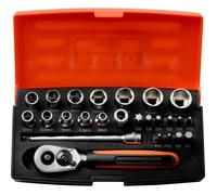 Jeu de douilles BAHCO 1/4 po 25 pcs SL25 - Alliage d'acier haute performance - Finition micro mate