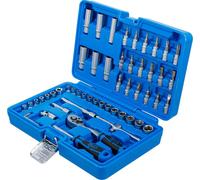 Jeu de douilles BGS 53 pièces 1/4" Pro Torque profil E atelier boîte à cliquet