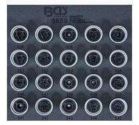 Coffret de clés BGS Technic jeu de douilles pour ecrou antivol jantes vag 541-560 - bgs technic