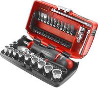 Jeu de douilles cliquet tête poire Nano 1/4" Facom RL.NANO112 (27 pièces)