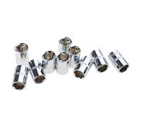 Jeu de douilles courtes métriques professionnelles de 6,35 mm, 6 pointes, 4 mm à 14 mm, accessoire pour réparation et entretien de douilles usinées précises