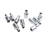 Jeu de douilles courtes professionnelles à 6 points métriques 4 mm à 14 mm Outil d'entretien automobile Clé à douille argentée