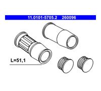 Jeu de douilles de guidage, étrier de frein ATE 11.0101-5705.2