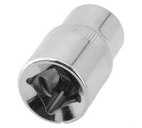 Jeu de douilles de type E pour outils à main, pour Torx de tailles E10 E12 E14 E16 E18 E20 E22 E24, interface carrée 1/2, construction métallique robuste (E18)