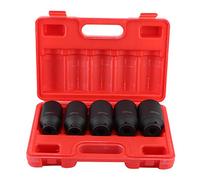 Jeu de douilles d'écrou de moyeu d'essieu à 12 points, manchon à impact profond métrique, clé à cliquet d'entraînement de 1/2 po, acier au chrome vanadium de qualité