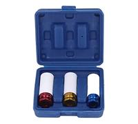 Jeu de douilles d'écrou de roue 3 pièces, douille de protection d'écrou de roue en acier allié CRMO Durable pour changement de pneu de voiture 17mm 19mm 21mm