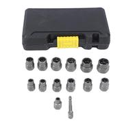 Jeu de douilles d'extraction d'écrous de boulons, 14 pièces, extracteur d'écrous de roue dénudés à impact robuste pour boulons rouillés gelés endommagés, acier au chrome-molybdène