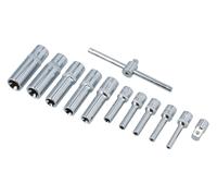 Jeu De Douilles E-Laser Profondes 1/4" Et 3/8" 12 Pièces 8867