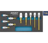 Jeu de douilles-embouts 10 pièces Hazet 163-221/10 Propulseur: 1/2\ (12.5 mm) Sortie: denture multiple (XZN) 1 set