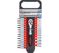 Jeu de douilles | Entraînement 6,3 mm (1/4") | SW 4 - 13 mm | 27 pcs.