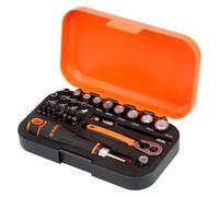 Jeu de douilles et embouts 6 pans 1/4 34Pcs - BAHCO S34MC8H