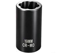 Jeu de douilles extracteur d'écrous 1/2 filetage inversé pour écrous de roue dénudés - Kit d'outils de retrait de boulons robustes pour fixations endommagées rouillées et réparation automobile 17 mm